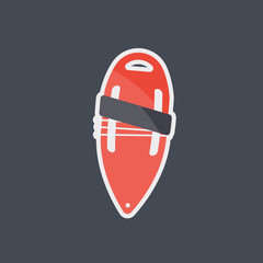 Torpedo buoy vector flat icon