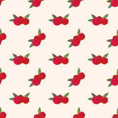 Seamless background image colorful watercolor texture tropical fruit bayberry