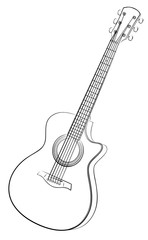 Obraz na płótnie Canvas Guitar sketch. 