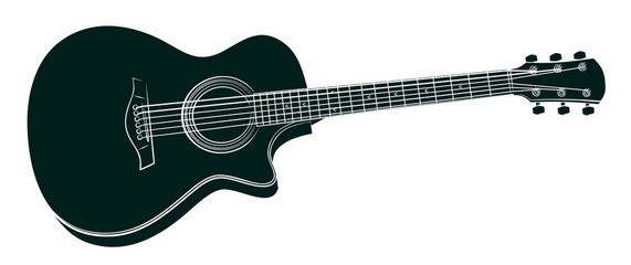 Plakat Guitar sketch. 