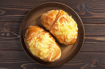 Croissants with cheese
