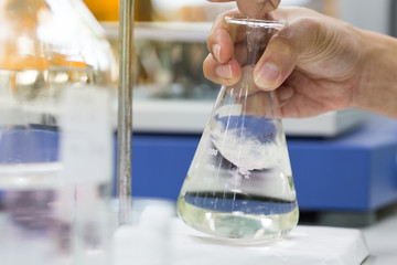 Tests for Research Biochemical analysis of protein by titration in lab.
