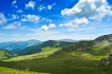 The Carpathian Mountains seen from Transalpina