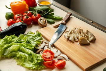 Cooking ingredients fresh isolated on table indoors