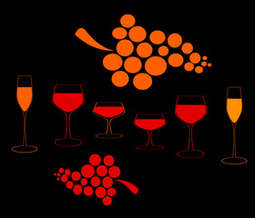 A bunch of grapes illustration