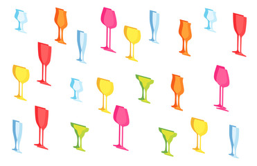 Glasses to alcohol vector
