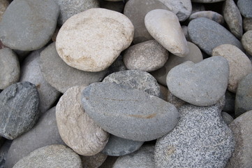 Pebble stones for background. Abstract background and texture with white pebbles. Stones texture and background. Garden decoration.