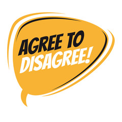 agree to disagree retro speech balloon