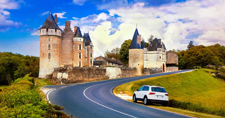 Travel in France - beautiful castles of Loire valley - Montpoupon