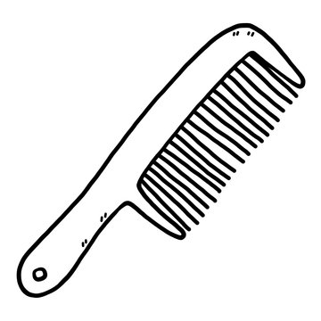 comb / cartoon vector and illustration, black and white, hand drawn, sketch  style, isolated on white background. Stock Vector | Adobe Stock