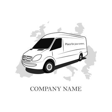 Logo for transport company. Car icon.