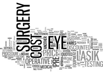 WHY DOES THE COST OF LASIK EYE SURGERY CHANGE TEXT WORD CLOUD CONCEPT