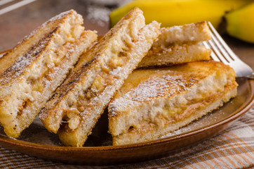 Peanut butter banana sandwich