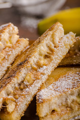 Peanut butter banana sandwich