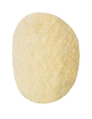 Potato chips isolated on white background.