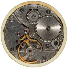 The mechanism of old watches