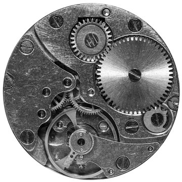 The mechanism of a wrist watch