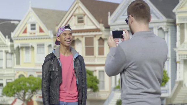 Man Takes Photo Of His Boyfriend In Front Of Painted Ladies, Then They Take Fun Selfies Together 