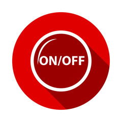 Vector shut down icon. Black icon. Modern flat design vector illustration, quality concept for web banners, web and mobile applications, infographics. Vector icon isolated on gradient background