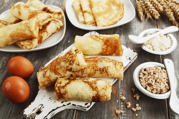 Homemade  stuffed сrepes
