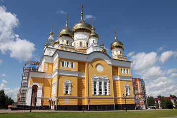Fototapeta na wymiar The Church of Cyril and Methodius in Saransk. Mordovia republic. Russia