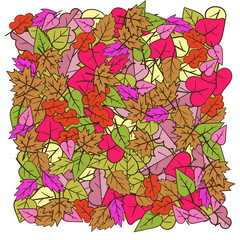 Autumn Fall Minimal Design Vector Leaves