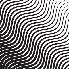 Wave Oblique Smooth Lines Pattern in Vector