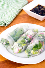 fresh healthy spring roll wrap
