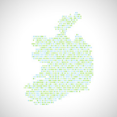 Binary digital map of Ireland
