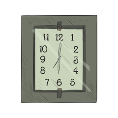 Vector color sketch of clock