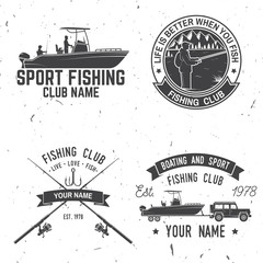 Sport Fishing club. Vector illustration.