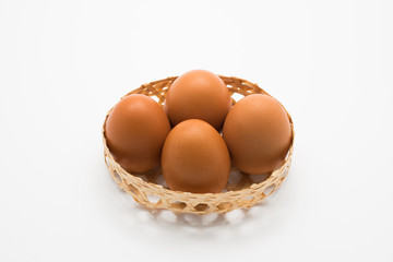 eggs on white background.
