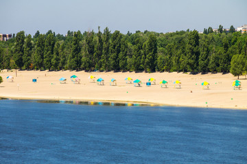 Fototapeta na wymiar View on the river Dnieper
