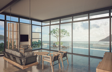 living room of beach house