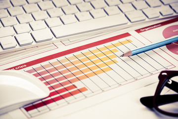 Fototapeta premium Preparing average sales report