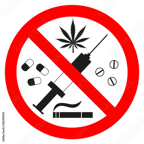 "Sign prohibited drugs" Stock image and royaltyfree vector files on