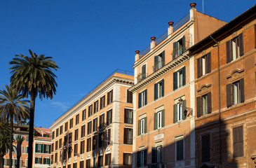Fototapeta na wymiar Typical beautiful modern house, Rome