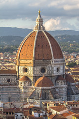 View to the Basilica di Santa Maria del Fiore in Florence, Italy