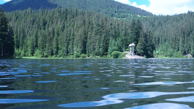 Water smooth surface of the, Synevir  Lake, Ukraine, Carpathians