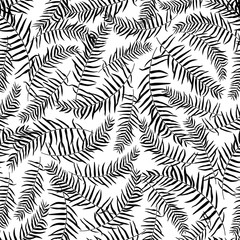 Fototapeta premium Tropical plam seamless pattern background