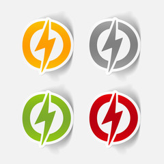 realistic design element: lightning bolt