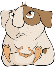  Illustration of a Funny Brown Guinea Pig. Cartoon Character