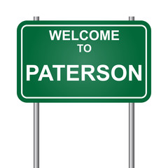 Welcome to Paterson, green signal vector
