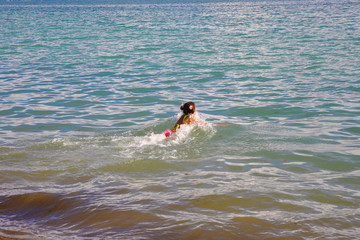 A guy awash in a sea of
