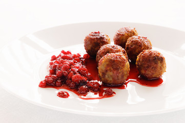meatballs with lingonberry sauce