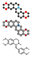 Laudanosine papaver alkaloid molecule.
