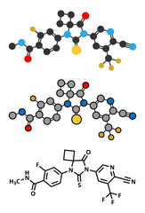 Apalutamide prostate cancer drug molecule.
