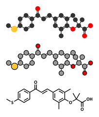 Elafibranor drug molecule.
