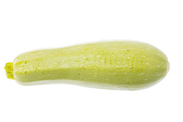 Young zucchini on white background. 