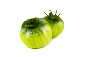 Tomato isolated on white background.